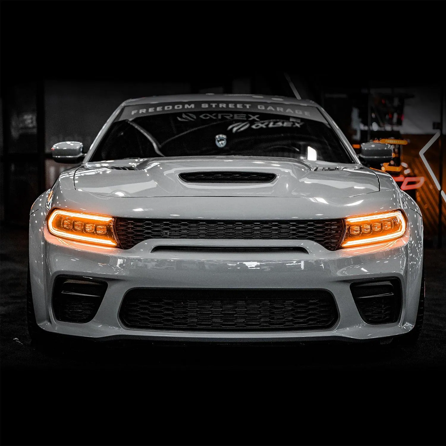 Alpharex 15-23 Dodge Charger NOVA-Series LED Projector Headlights Black - Image 3