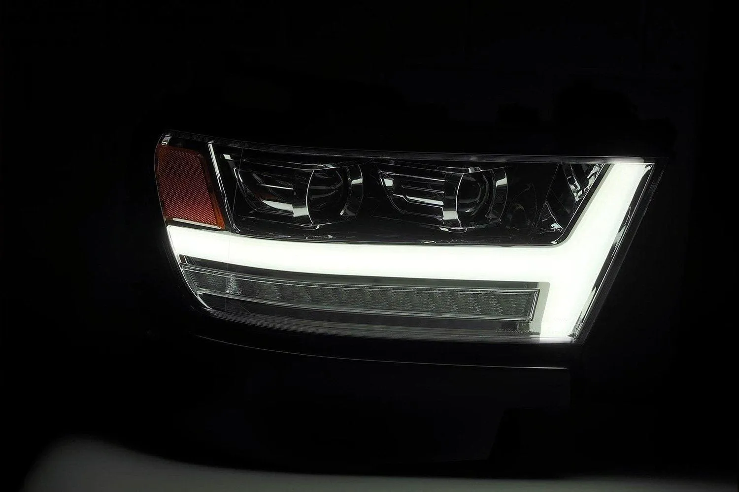 AlphaRex Projector Headlights Ram 1500 2019-2024  [Pro Series - Sequential Signal] Jet Black / Black / Chrome - Image 13