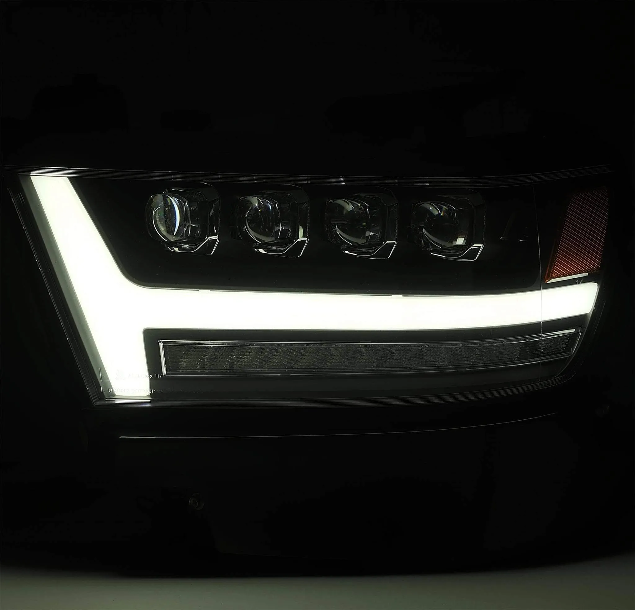AlphaRex Quad 3D LED Projector Headlights Ram 1500 2019-2022 [Nova Series - Sequential Signal] Jet Black / Black / Chrome - Image 7