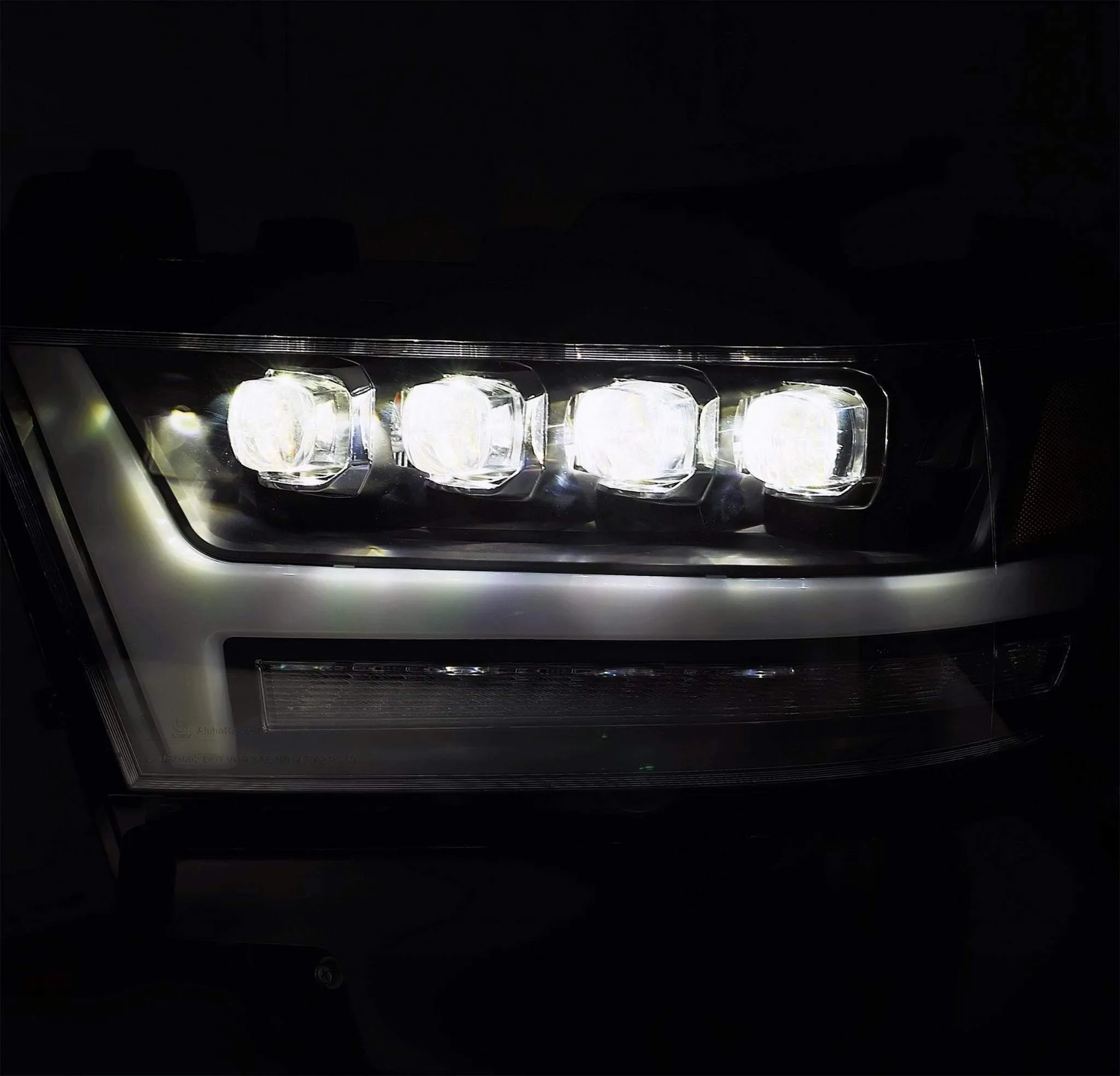 AlphaRex Quad 3D LED Projector Headlights Ram 1500 2019-2022 [Nova Series - Sequential Signal] Jet Black / Black / Chrome - Image 9