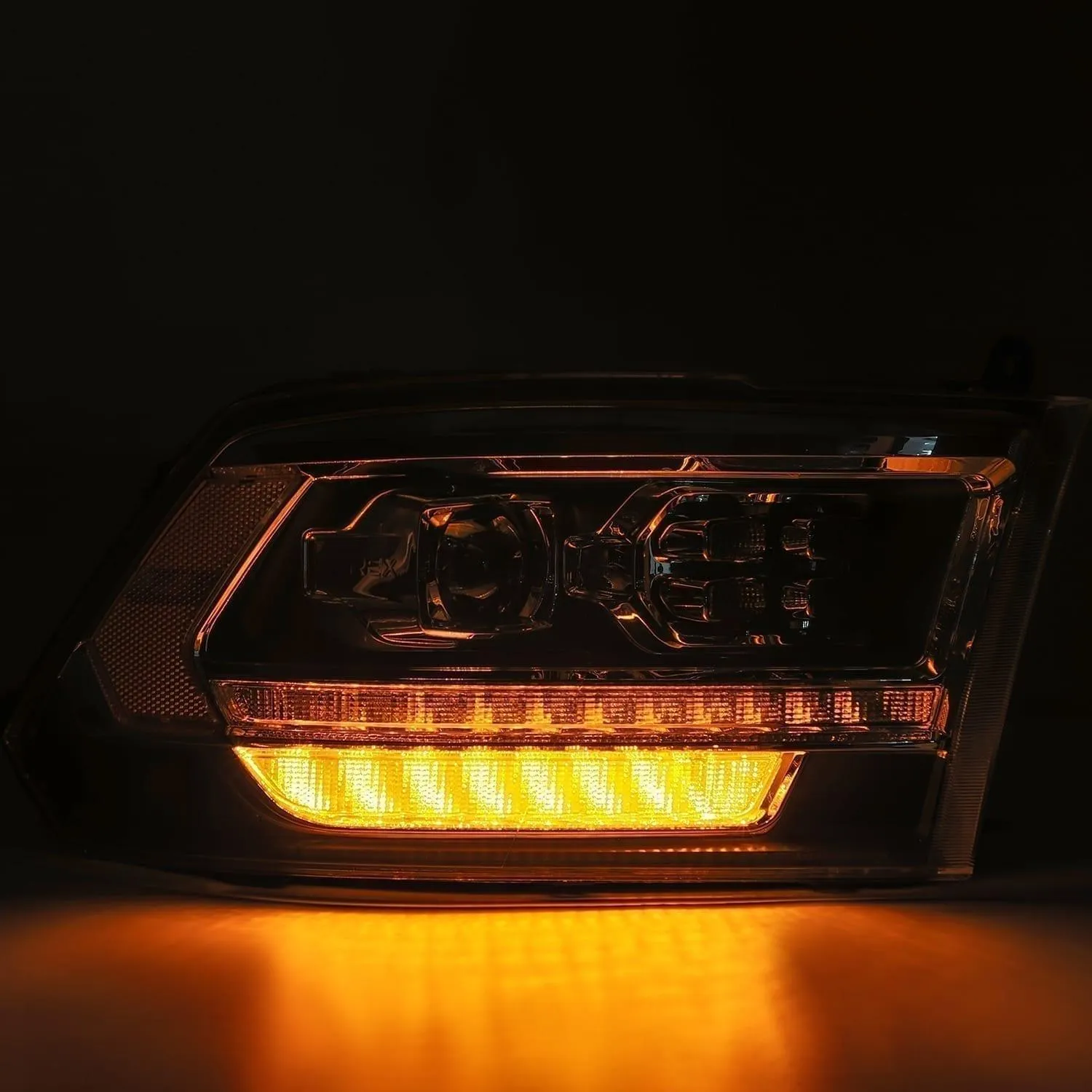 AlphaRex 09-18 Ram Truck PRO-Series (5th Gen 2500 Style) Projector Headlights Alpha-Black - Image 4