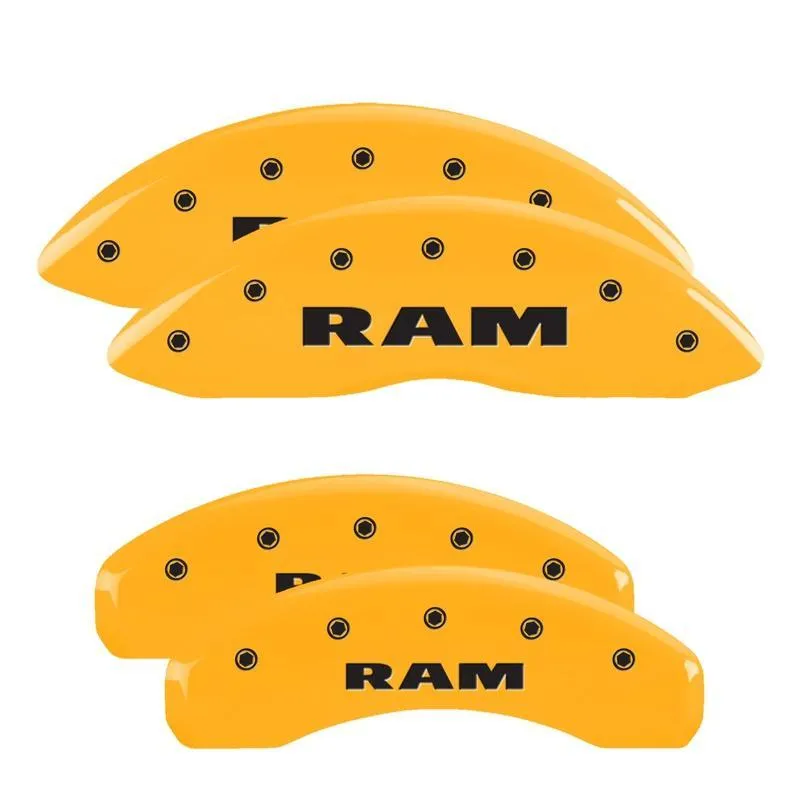 MGP Brake Caliper Covers Ram 1500 / 1500 Classic (2011-2018) (2019-2021 Classic) Red / Yellow / Black - Image 12
