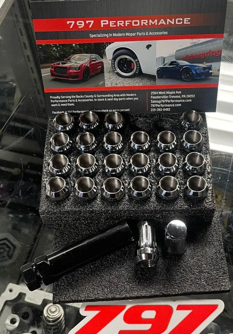 Small Diameter M14x1.5 Spline Steel Black or Chrome Lug Nuts - Image 4